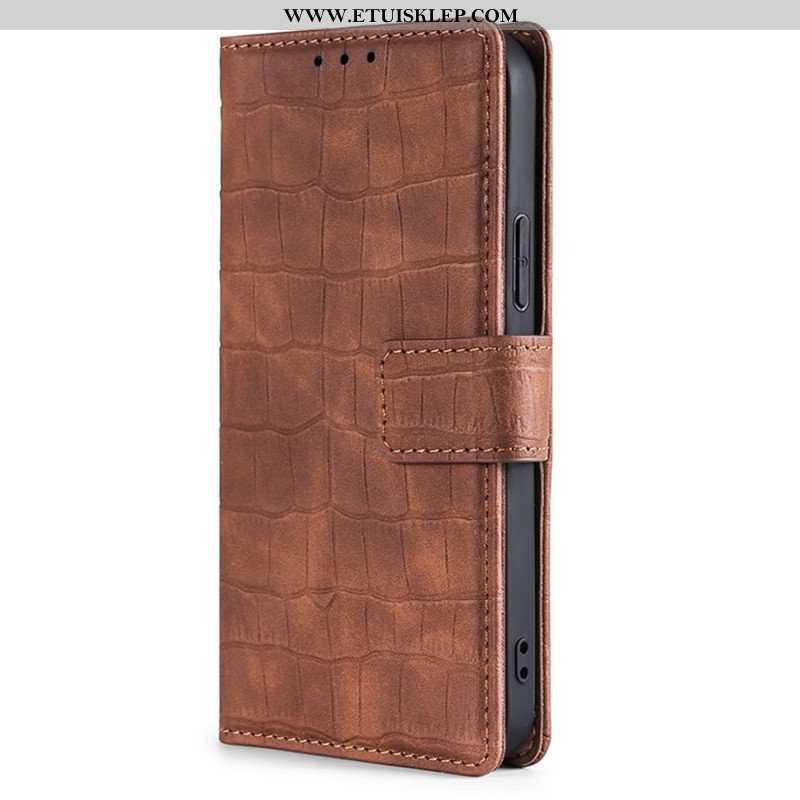 Etui Folio do Samsung Galaxy M13 Styl Skóry Krokodyla